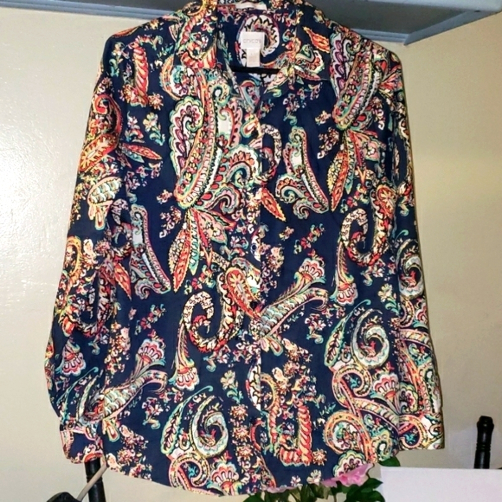 Chico's multicolor button shirt #013
